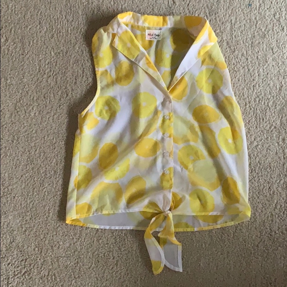 Lemon polyester shirt - PacSun